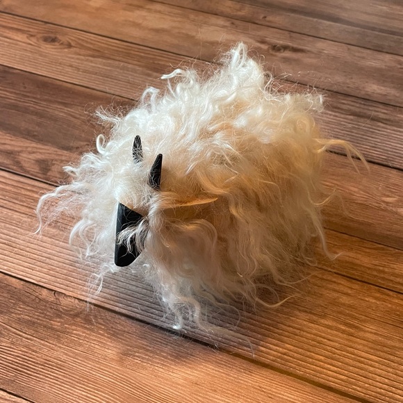 Vintage LALANNE Style Abstract Long Hair/Wool Sheep Art Sculpture